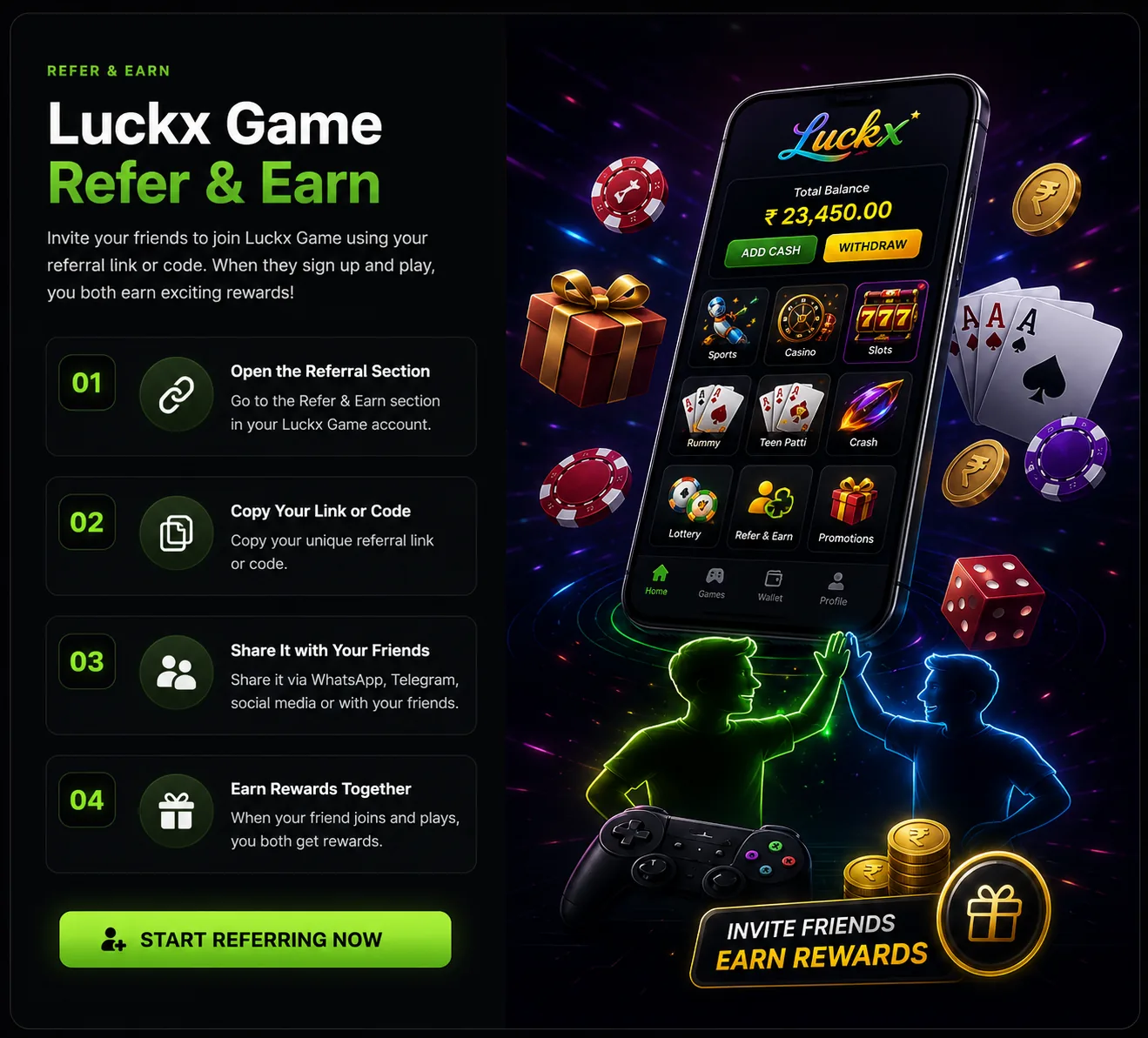 Luckx Game Refer and Earn
